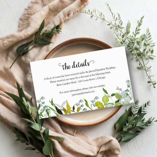 Greenery Wedding Details  Enclosure Card (Creator Uploaded)