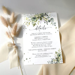 Greenery Wedding Enclosure Card