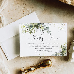 Greenery Wedding Enclosure Card