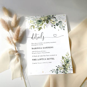 Greenery Wedding Enclosure Card