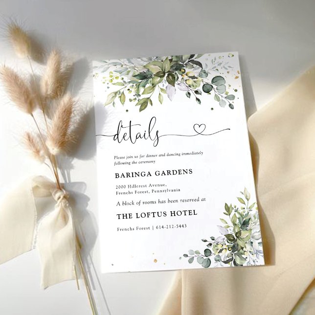 Greenery Wedding Enclosure Card (Creator Uploaded)
