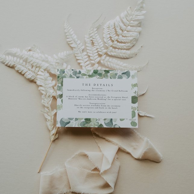 Greenery Wedding Enclosure Card (Creator Uploaded)