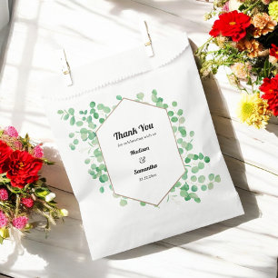 Greenery Wedding Eucalyptus Thank You Favour Bag
