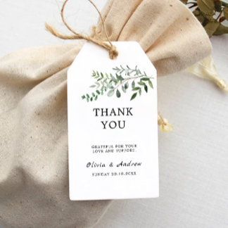 Greenery Wedding Favour Tag Template,