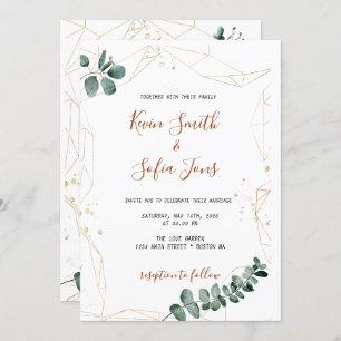 Greenery Wedding Invitation