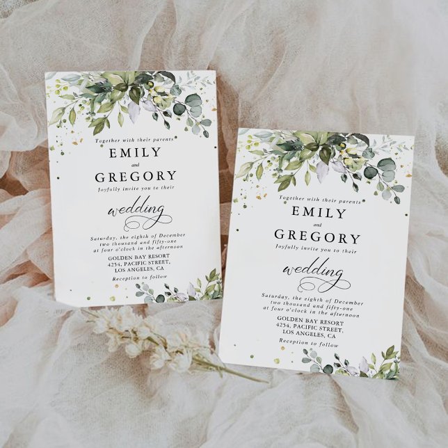 Greenery Wedding Invitation (Creator Uploaded)