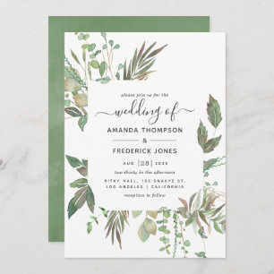 Greenery Wedding Invitation