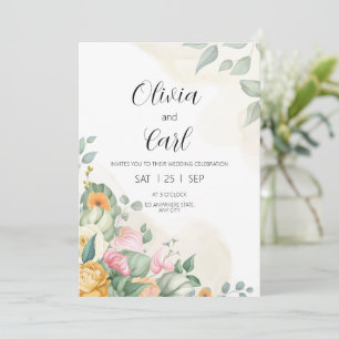 Greenery Wedding Invitation Eucalyptus Wedding 