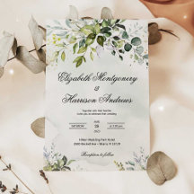 Greenery Wedding Invitation, Eucalyptus Wedding