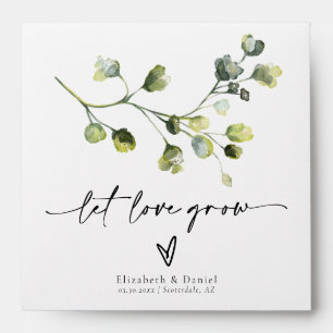 Greenery Wedding Let Love Grow Garden Seed Packet Envelope
