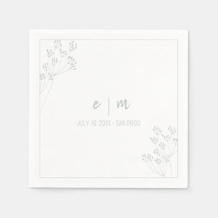 Greenery Wedding Napkin
