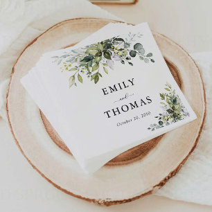 Greenery Wedding Napkins