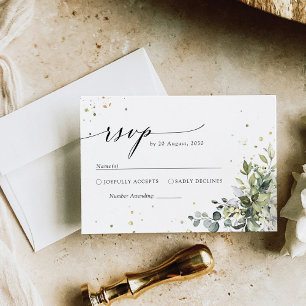 Greenery Wedding RSVP Card