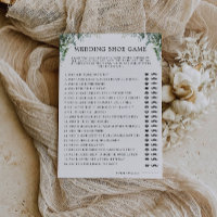 Greenery Wedding Shoe Game Template,