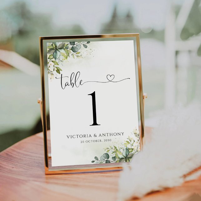 Greenery Wedding Table Numbers (Creator Uploaded)