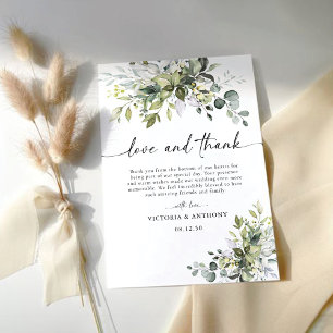 Greenery Wedding Thank You Cards