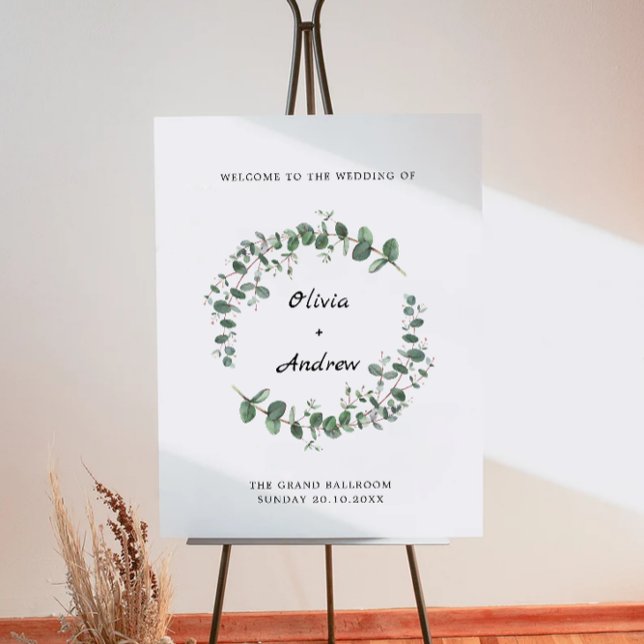 Greenery Wedding Welcome Sign (Greenery Wedding Welcome Sign)