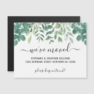 Greenery We've Moved Announcement Card