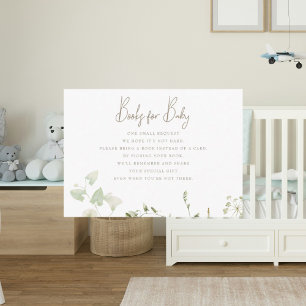 Greenery White Books for Baby Enclosure Card