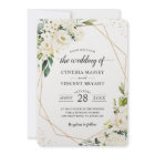 Greenery White Floral Gold Geometric Wedding