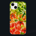 Greenery Wild Blooming Coral Flowers Watercolor Case-Mate iPhone 14 Case<br><div class="desc">A lively and colourful flowers in full bloom.</div>