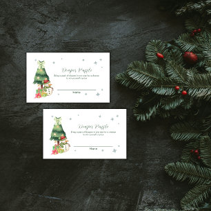 Greenery Winter Snowman Diaper Raffle Baby Shower Enclosure Card