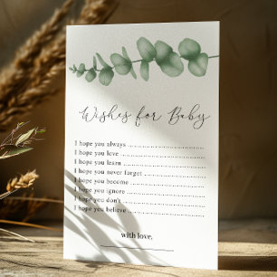Greenery Wishes for Baby Shower Card