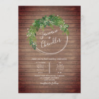 Greenery Wood Plank Circle Wedding