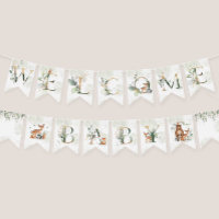 Greenery Woodland Animals Baby Shower Decorations