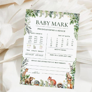 Greenery Woodland Animals Baby Shower Predictions
