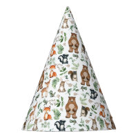 Greenery Woodland Animals Bear Deer Fox Birthday