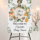 Greenery Woodland Animals Boy Baby Shower Welcome