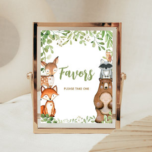 Greenery Woodland Baby Shower Favours Sign