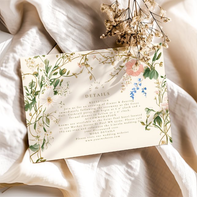 Greenery Woodland Fern Wedding Enclosure Card (Creator Uploaded)