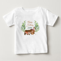 Greenery Woodland Forest Animals Happy Birthday