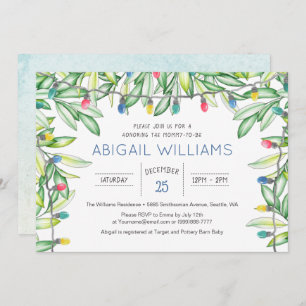 Greenery Woodland Garden Party Baby Shower Invitation