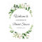 Greenery Wreath Bridal Shower Welcome Sign