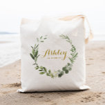 Greenery Wreath Bridesmaid Wedding Tote Bag<br><div class="desc">Check out 400 popular styles of wedding tote bags from the "Wedding Tote Bags" collection of our shop! Click “Edit Design” will allow you to customise further. You can change the font size, font colour and more! wedding tote bags, tote bags wedding, floral tote bags, rustic floral, rustic tote bags,...</div>