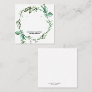 Greenery Wreath Earring Display Business Card
