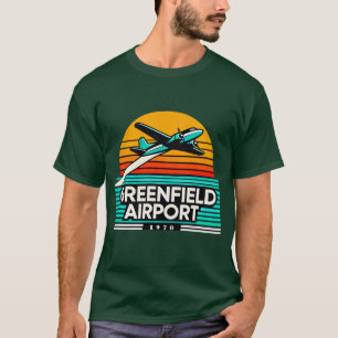 Greenfield Airport Retro T-Shirt