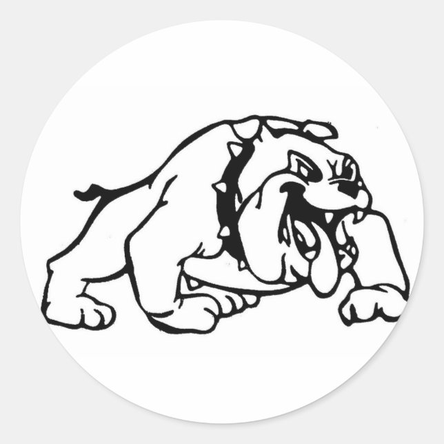 Greenfield Bulldogs Classic Round Sticker (Front)