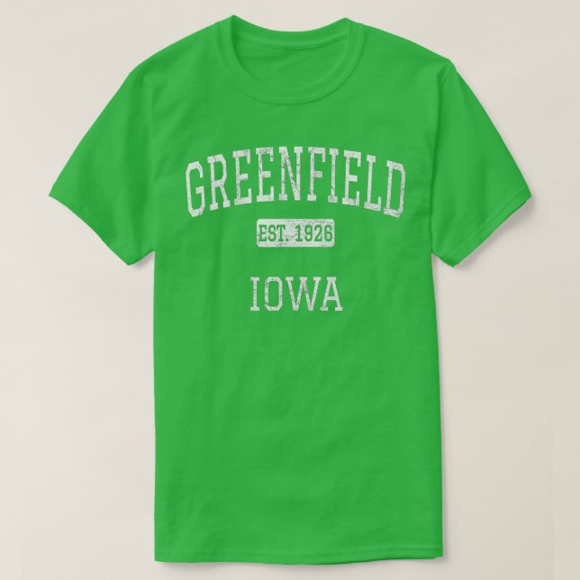 Greenfield Iowa Adair County IA Vintage  T-Shirt (Design Front)