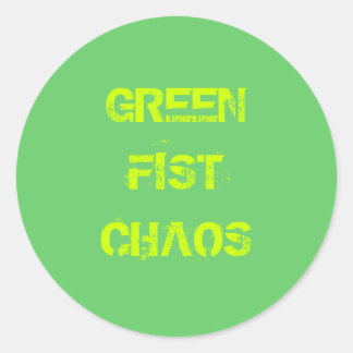 GREENFISTCHAOS CLASSIC ROUND STICKER