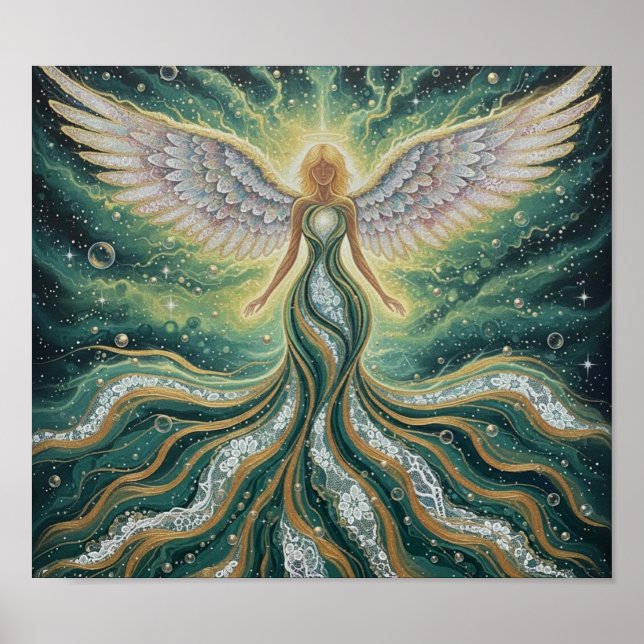 GreenGoldMysticAngel Poster (Front)