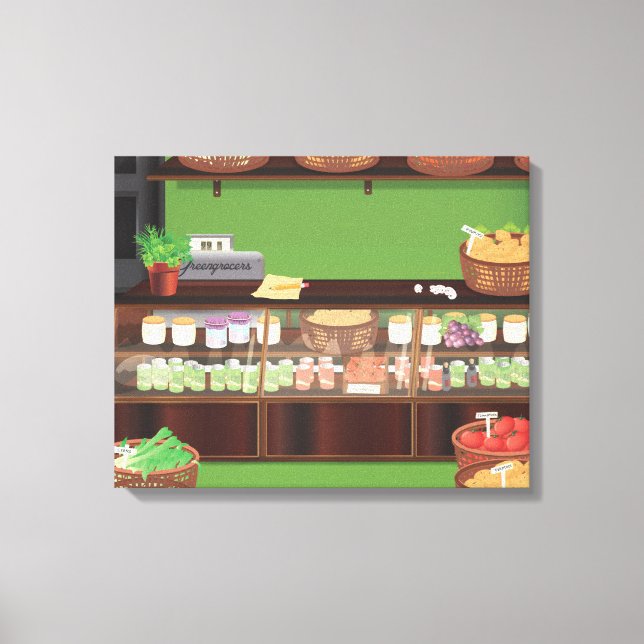 Greengrocers Store Canvas Print (Front)