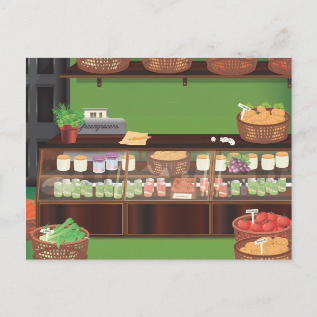 Greengrocers Store Postcard (Front)