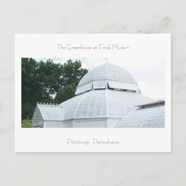 Greenhouse at Frick Museum Postcard (Front)