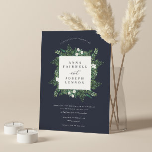 Greenhouse   Elegant Watercolor Botanical Wedding Invitation