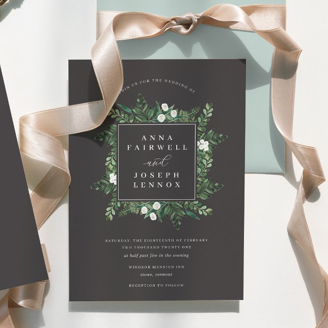 Greenhouse | Elegant Watercolor Botanical Wedding Invitation (Creator Uploaded)