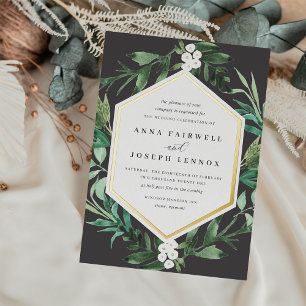 Greenhouse Frame Watercolor Botanical Wedding
